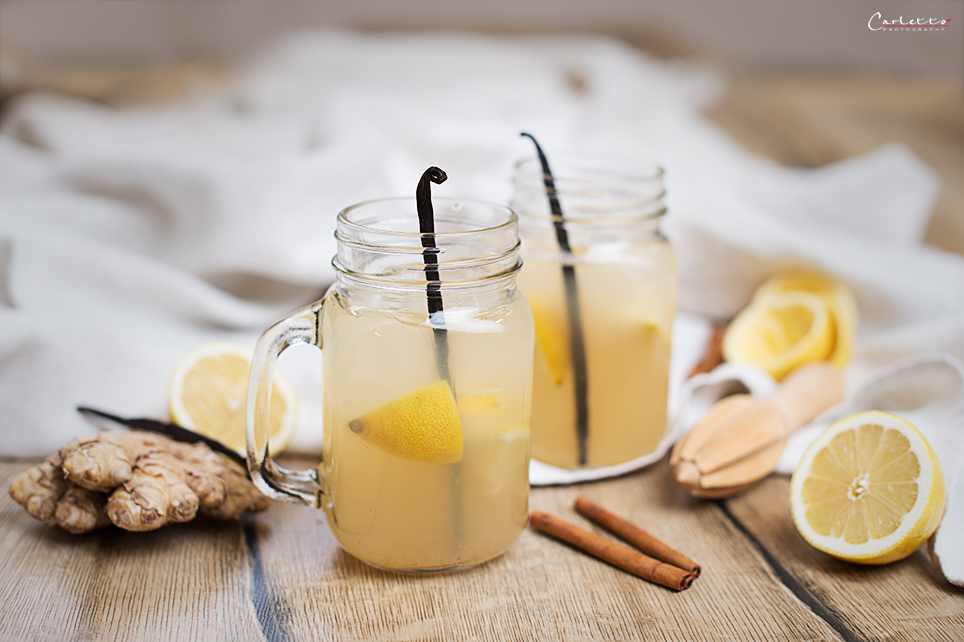 Winter Limonade in alkoholfreier Variante mit YO weißer Multifrucht